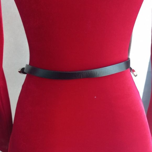 Black and silver 2 buckles belt - Picture 2 of 4